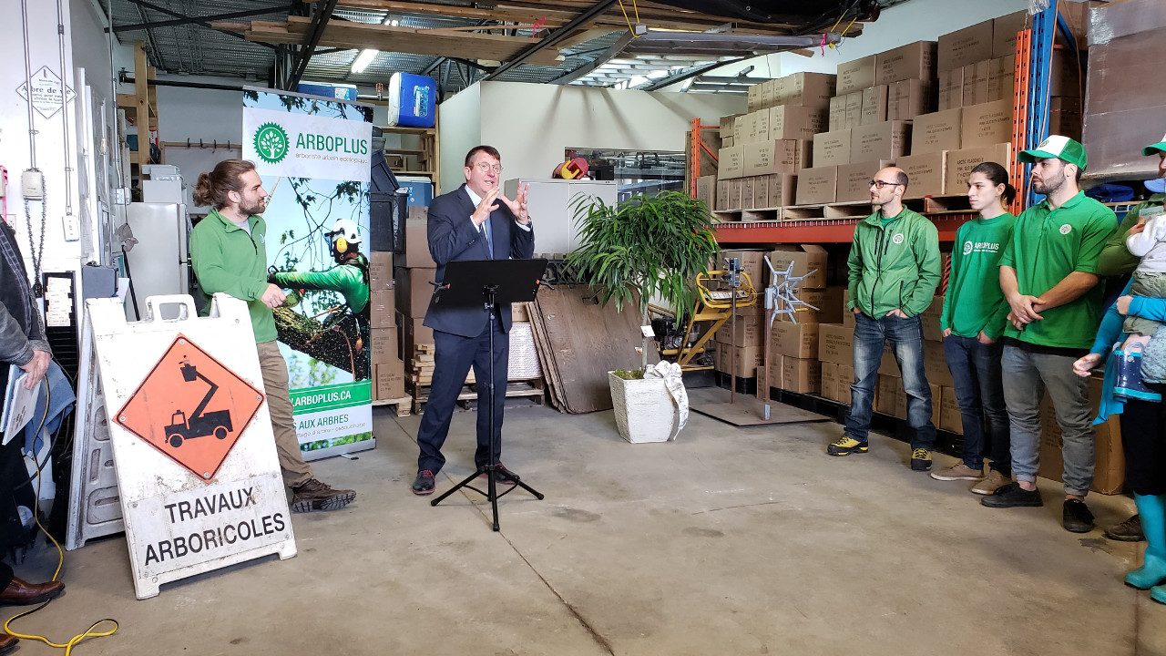 Arboplus - Conférence de presse - Acquisition de Novafor arboriculture - Éric Lanthier